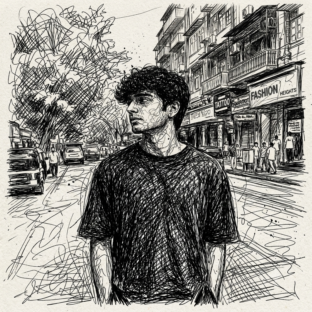 🖋️ Chaotic Ink Scribble Portrait