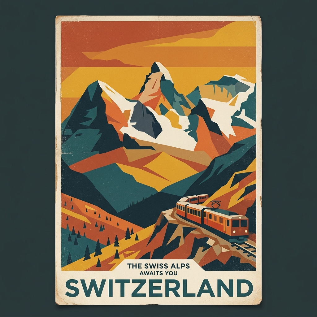 Retro 70s Travel Poster